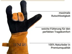 Grillhandschuhe Leder 35 cm